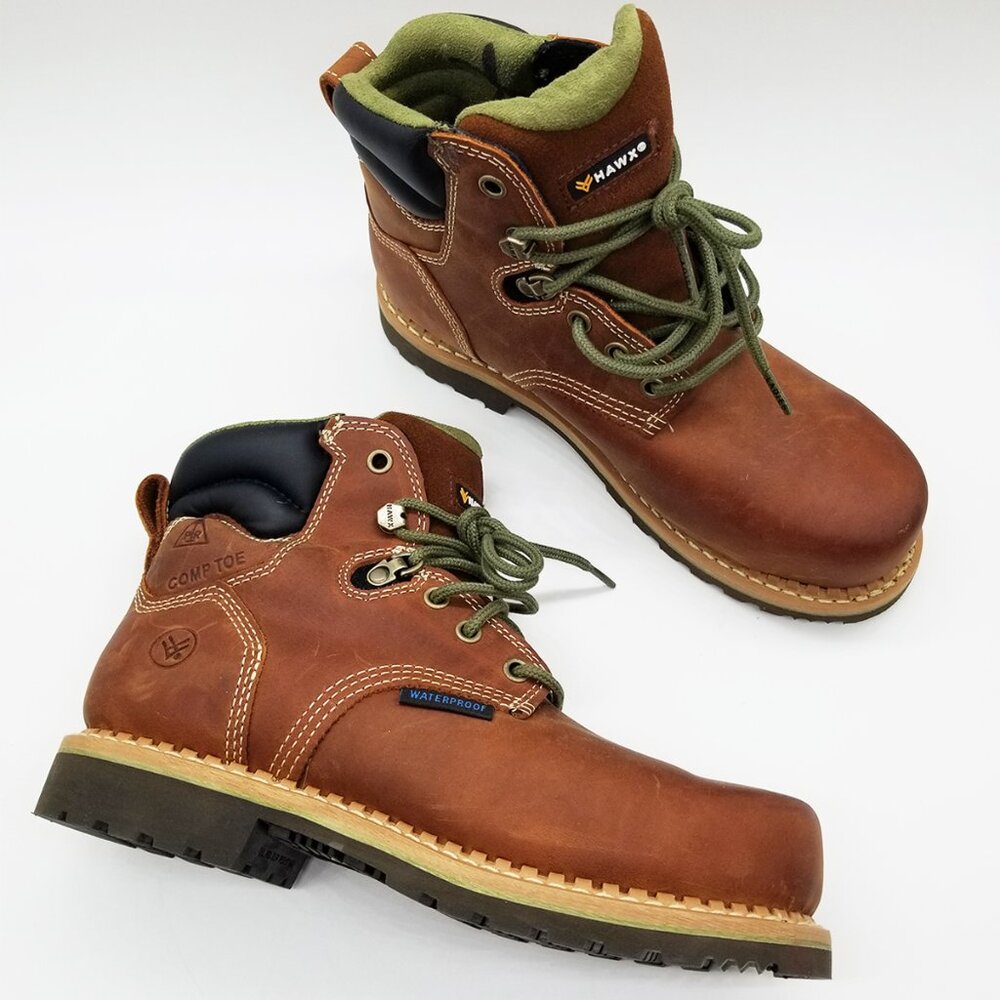 NEW Hawx Women's 6" Platoon Waterproof Work Boots Composite Toe Size 6.5 $155